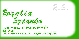 rozalia sztanko business card